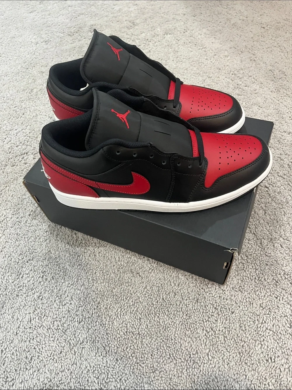 Nike Air Jordan 1 Low Black/Red Men's Sneakers